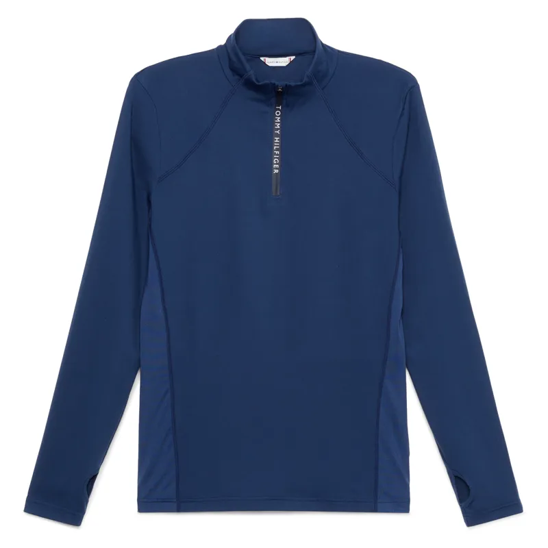 Tommy Hilfiger Women's Thermo 1/4 Zip Base Layer - Indigo Blue